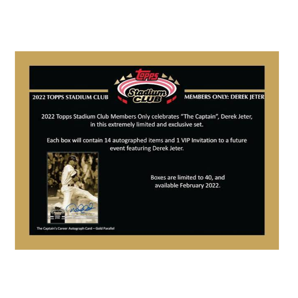 2022 Topps Stadium Club Derek Jeter Set Baseball
