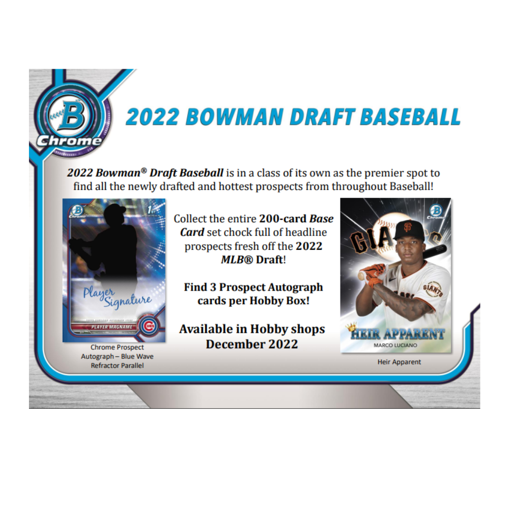 2022 Bowman Draft Baseball Hobby Jumbo Box