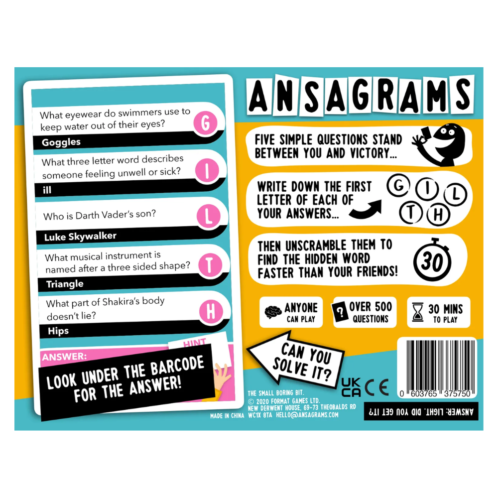 Ansagrams - Travel (EN)