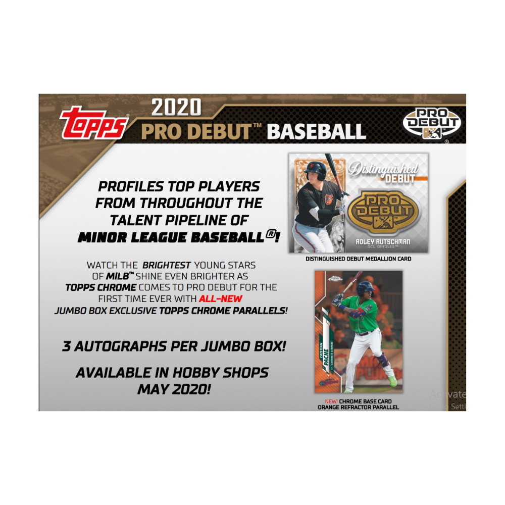 2020 Topps Pro Debut Baseball Jumbo