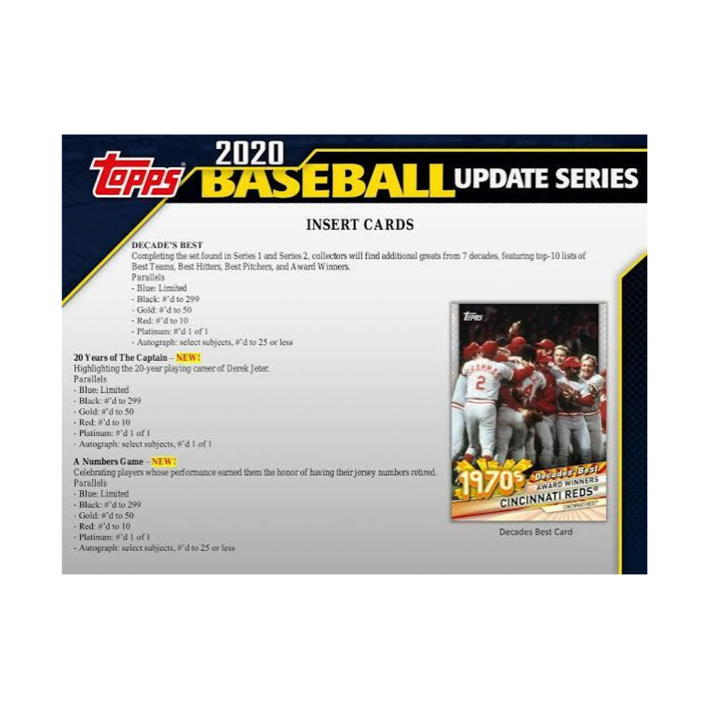 2020 Topps Baseball Update Retail