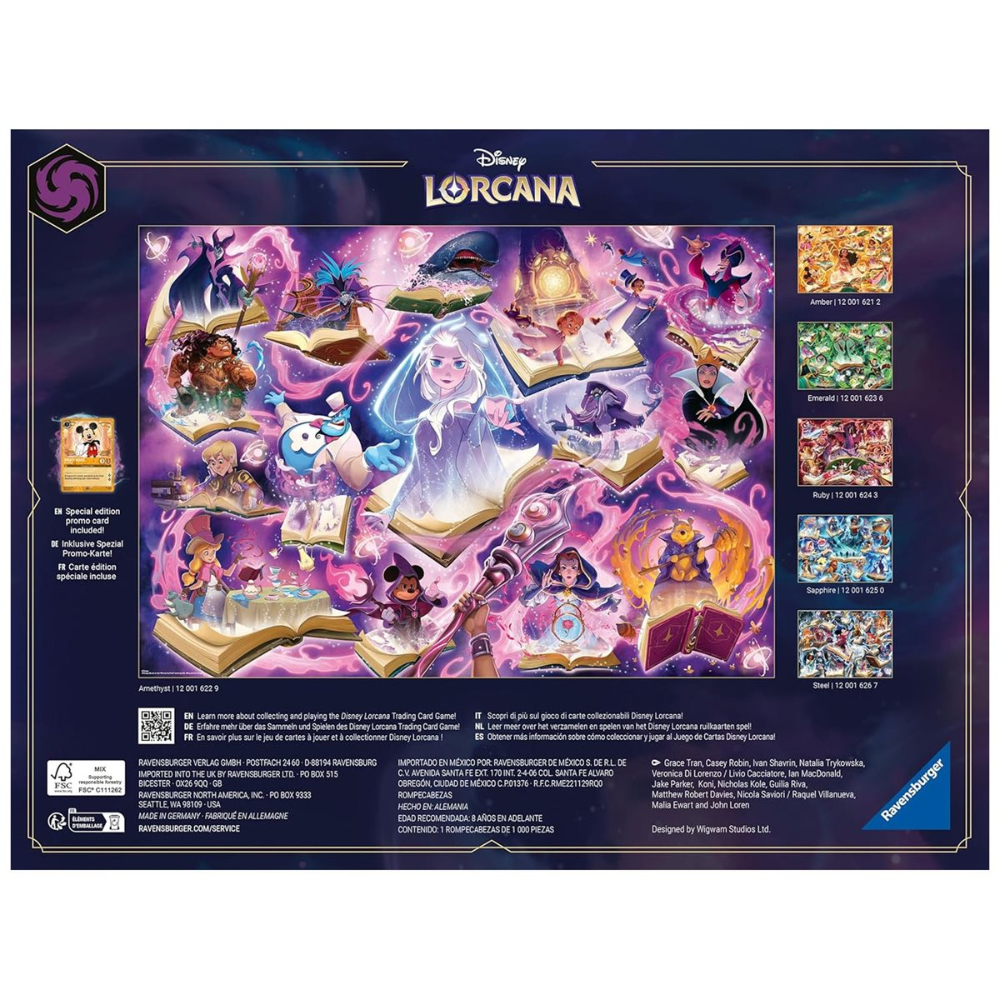 Puzzle - 1000 pcs - Disney Lorcana TCG - Glimmers of the Realm: Amethyst (EN)