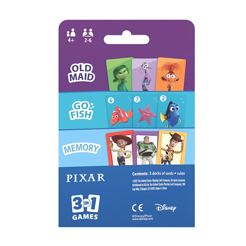 Bicycle Playing Cards - Disney: Pixar 3-in-1 Games (EN)
