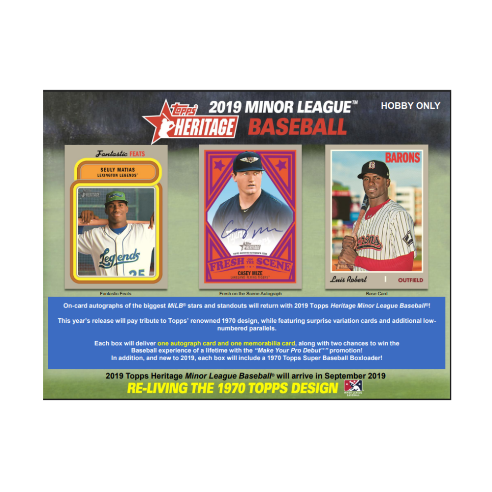 2019 Topps Heritage Minor League Baseball Hobby