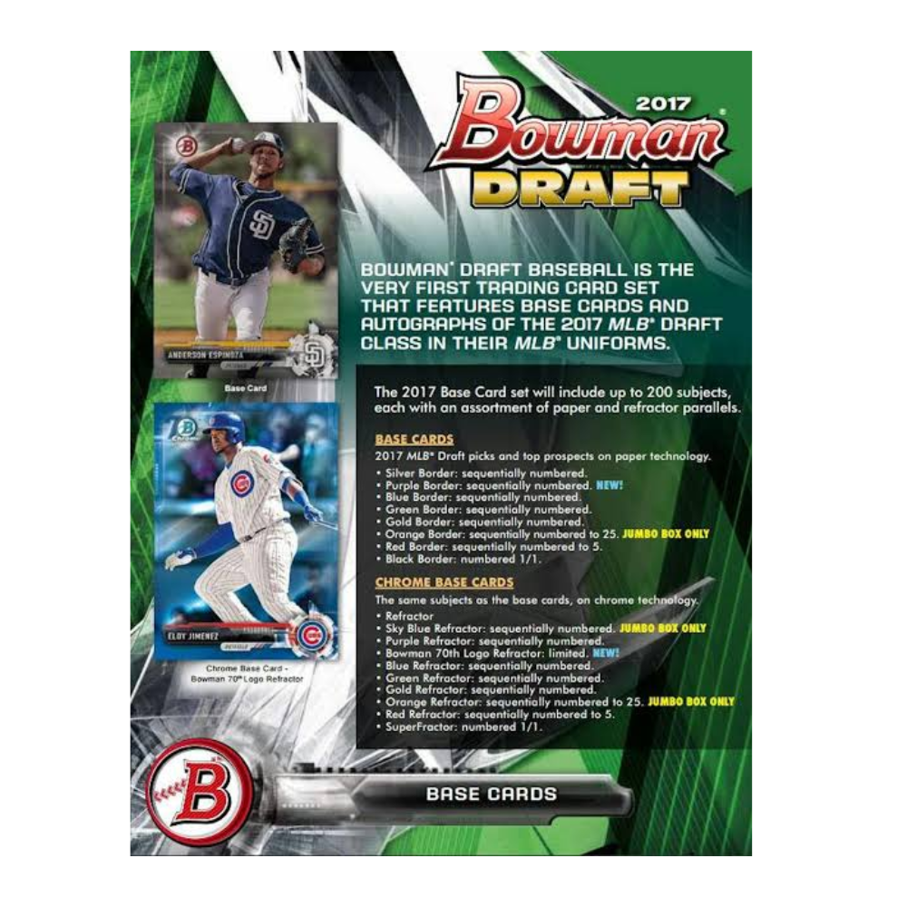 2017 Bowman Draft Baseball Jumbo